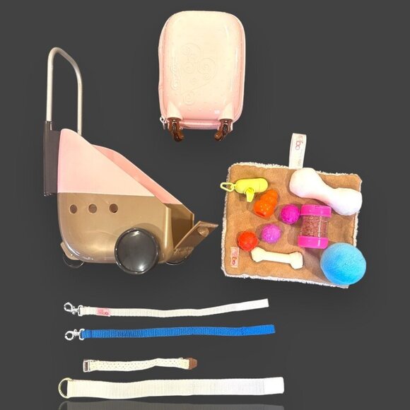 Dog Carrier Set Pink Pet Tote Carriers & Accessories Dog Toys, Leashes & Collars - Picture 5 of 11